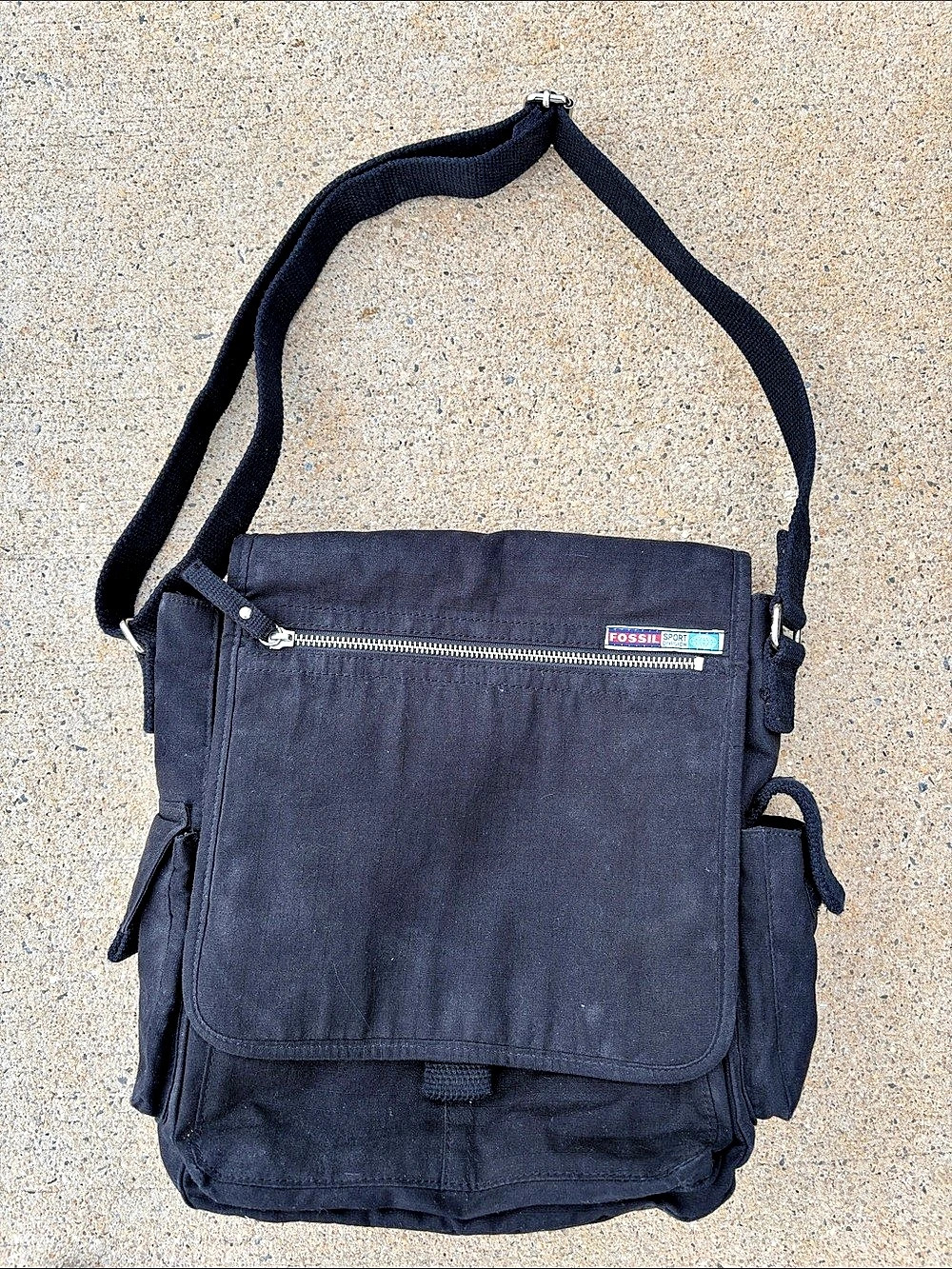 Fossil Sport Division Black Messenger Bag